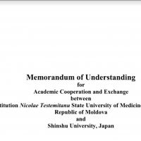 Memorandum cu Universitatea din Shinshu, Japonia