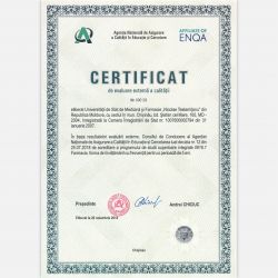 Certificat de evaluare externă a calității nr-000133